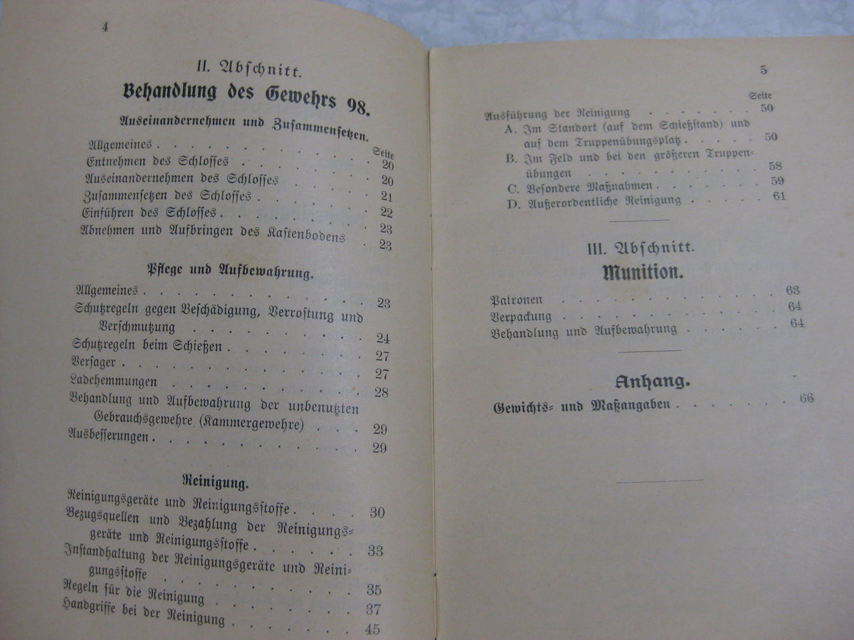 Originalausgabe Dienstvorschrift Gewehr 98 Mittler &amp; Sohn 1912 Heeresdienstvorschrift SELTEN !!
