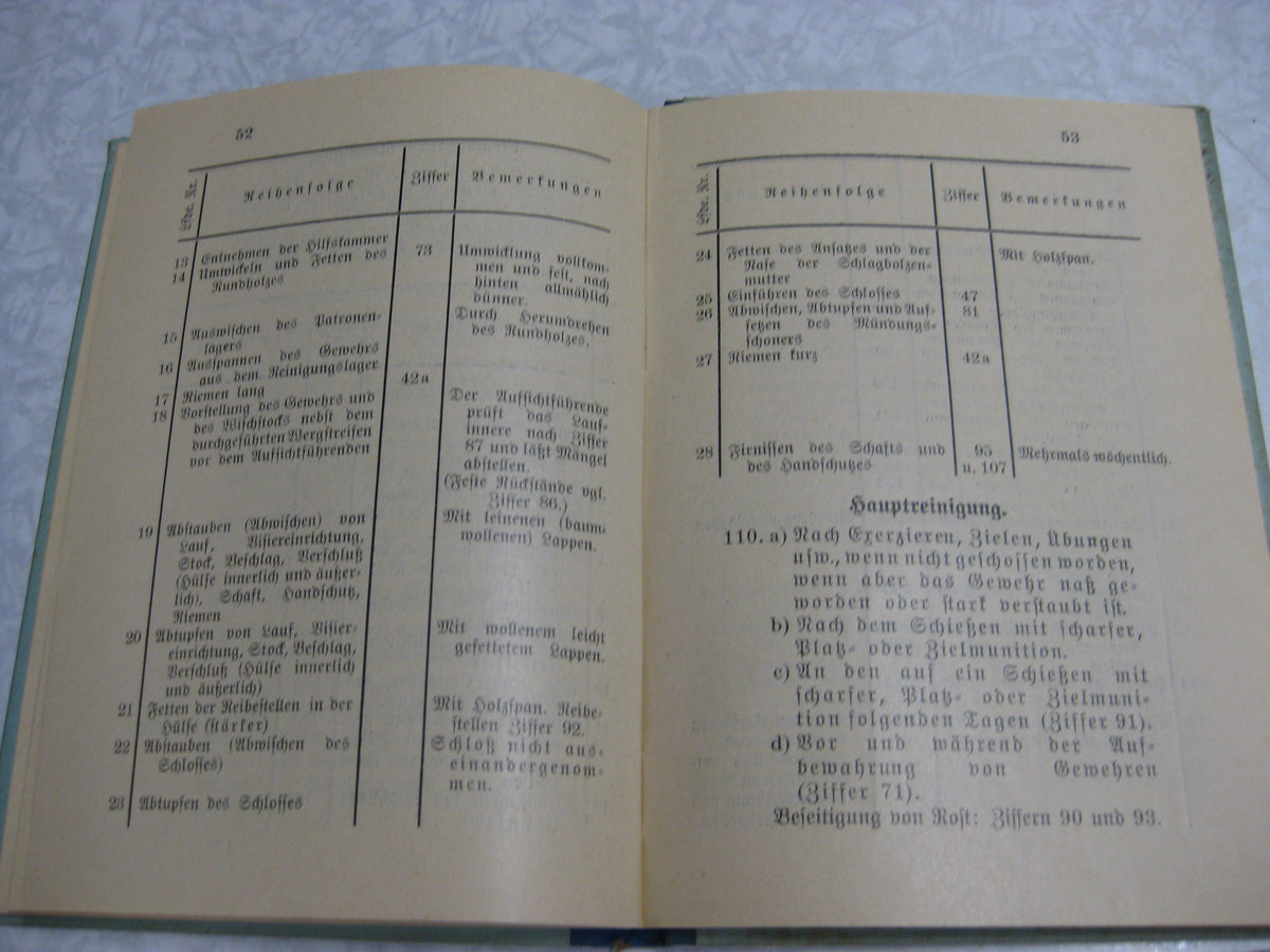 Originalausgabe Dienstvorschrift Gewehr 98 Mittler &amp; Sohn 1912 Heeresdienstvorschrift SELTEN !!