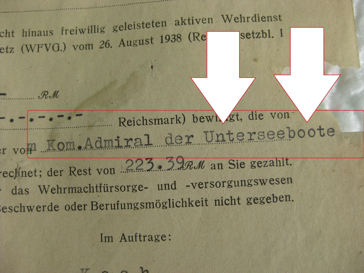 U-Bootkriegsabzeichen VARIANTE aus BUNTMETALL unbekannter Hersteller Orden 3.Reich Kriegsmarine