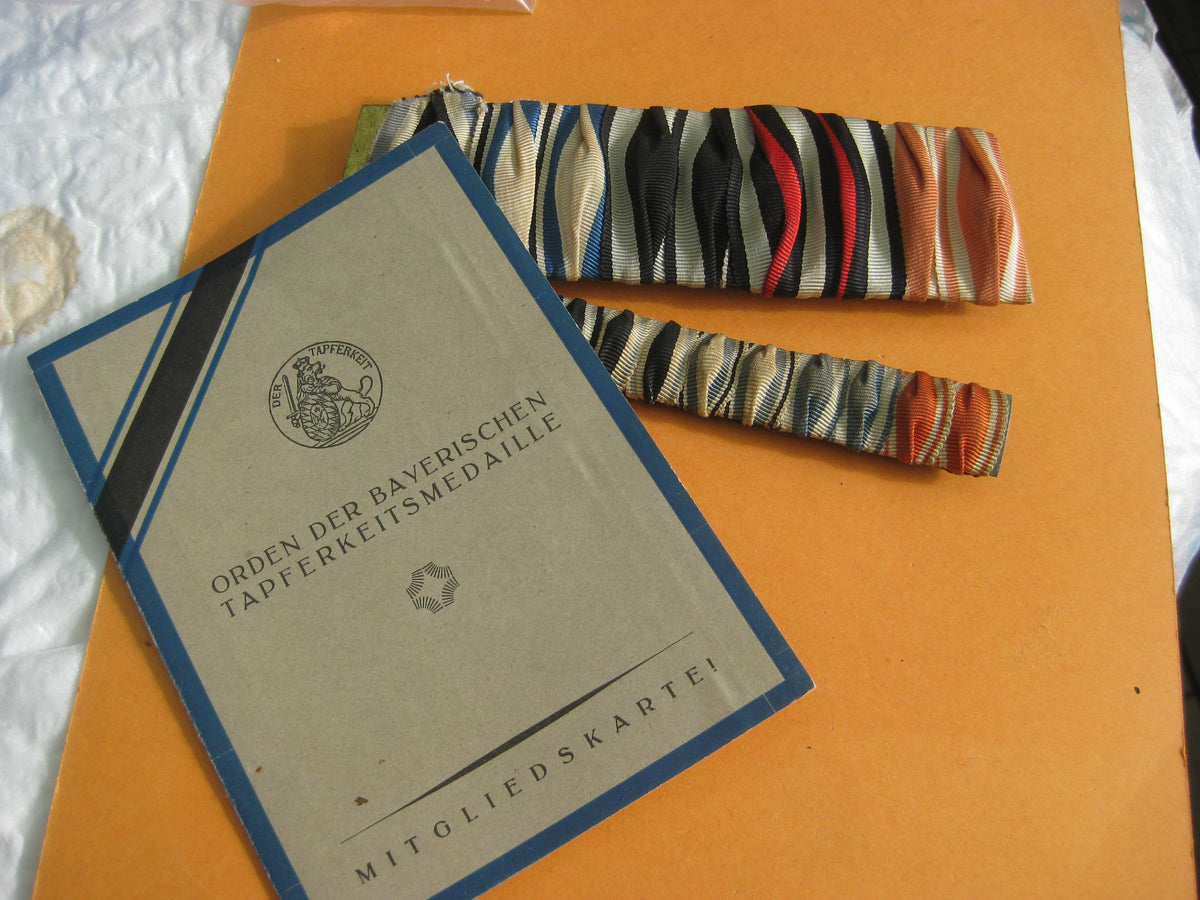 5er Ordensspange Feldspange Bayern &amp; Preußen bayrische Tapferkeitsmedaille in Silber  Militärverdienstorden Militärverdienstkreuz MVO MVK mit der Krone und Schwertern Ehrenkreuz Kaiserreich 1.Weltkrieg