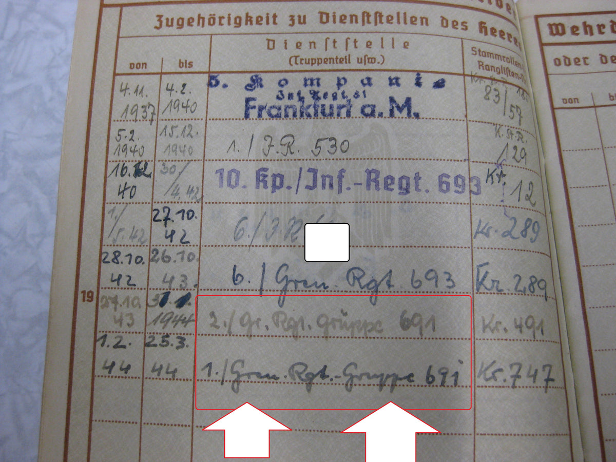 Nachlass Dokumente Verleihungsurkunden Besitzzeugnis Ostfront / Russland