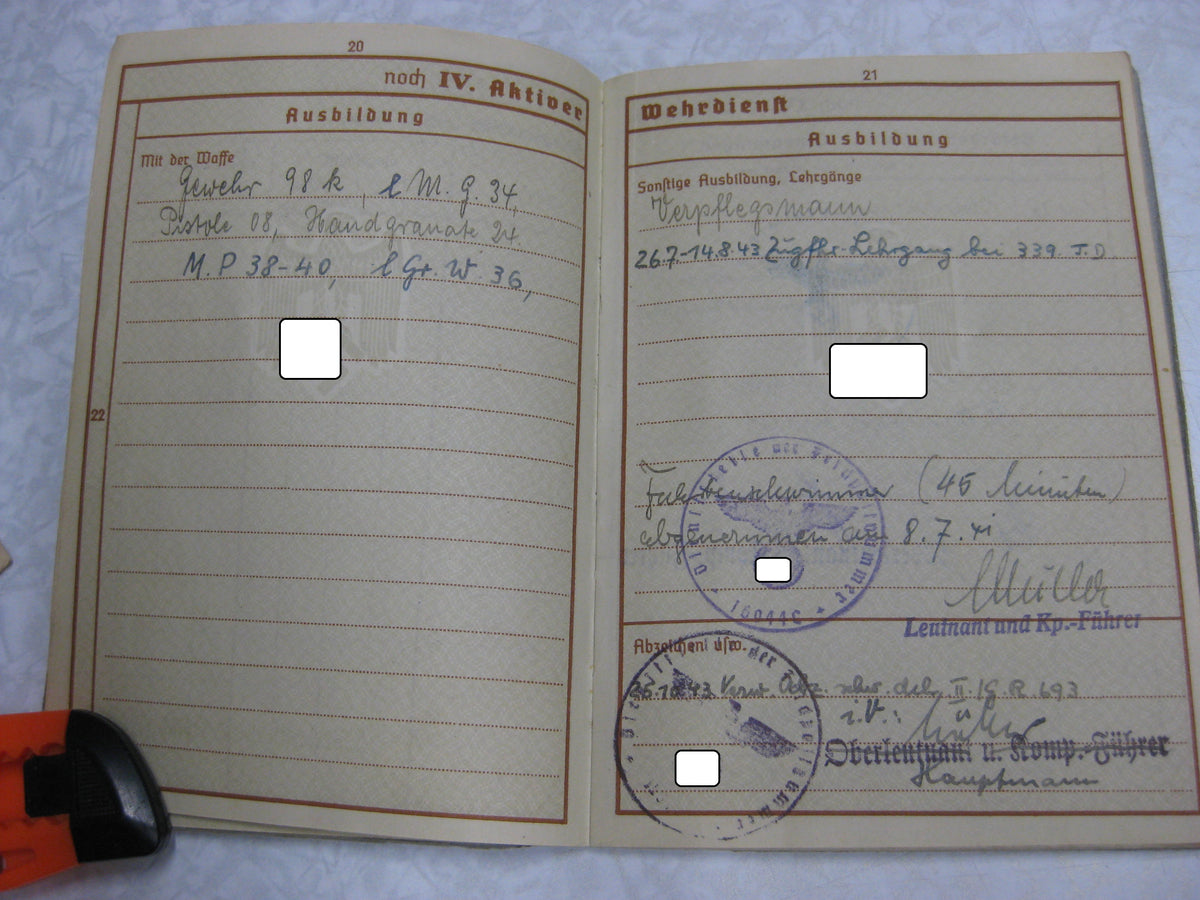 Nachlass Dokumente Verleihungsurkunden Besitzzeugnis Ostfront / Russland