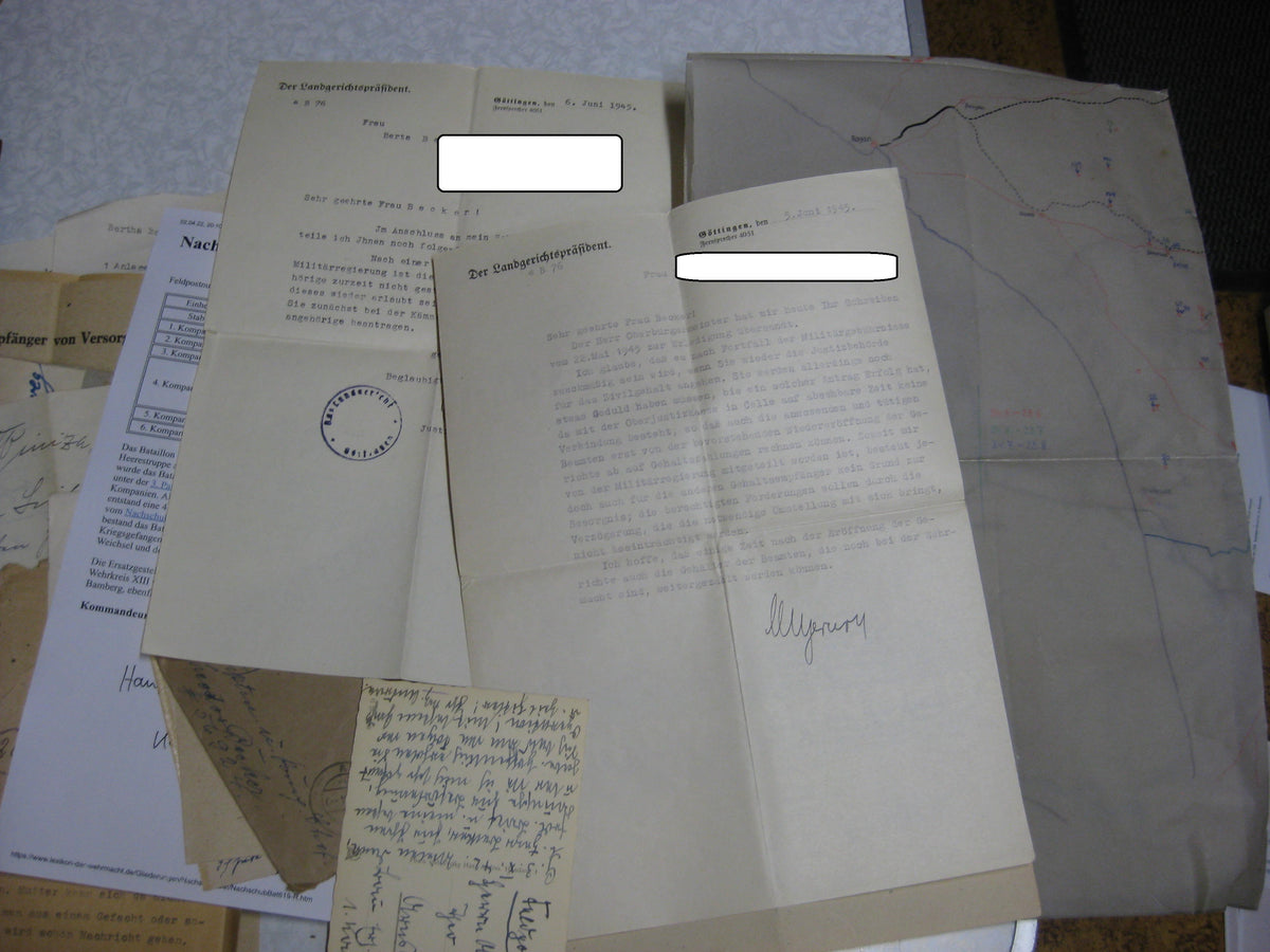 Nachlass Dokumente Feldpost Hauptmann Nachschub Bataillon 619 Westfront Frankreich &amp; Ostfront / Russland
