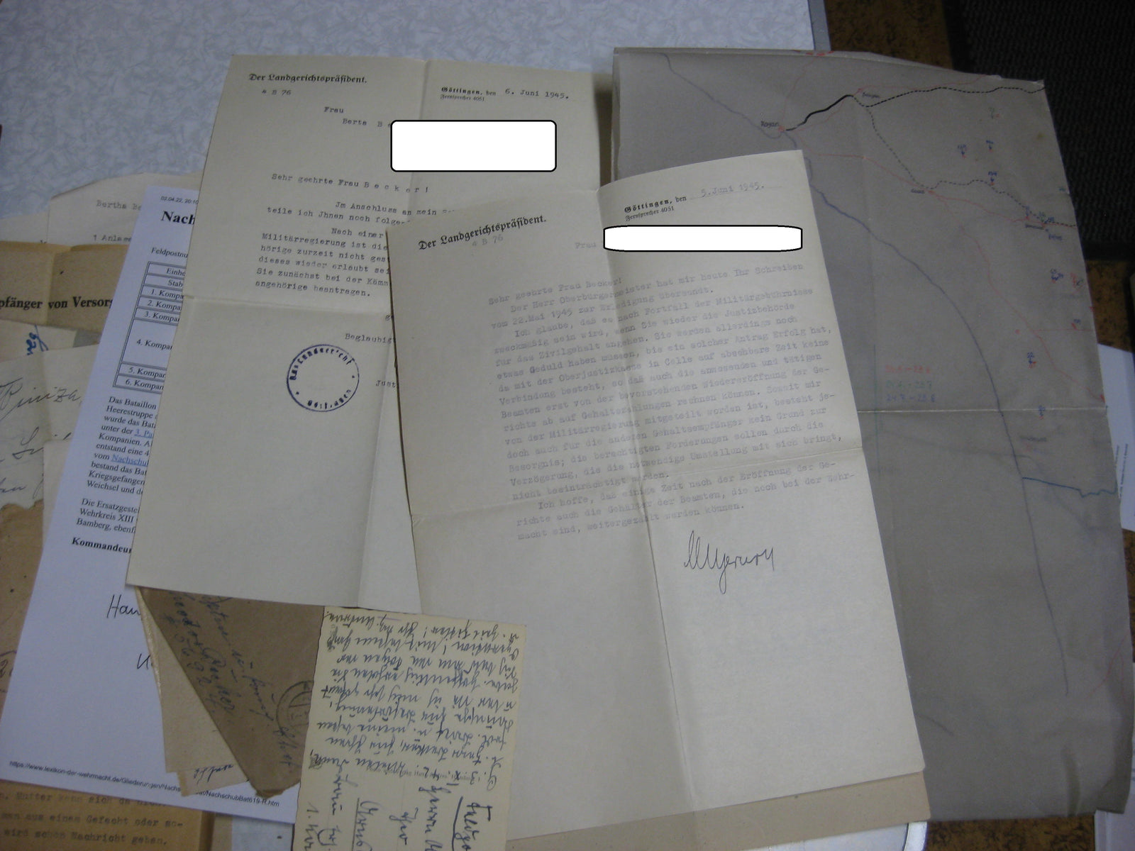 Nachlass Dokumente Feldpost Hauptmann Nachschub Bataillon 619 Westfront Frankreich & Ostfront / Russland