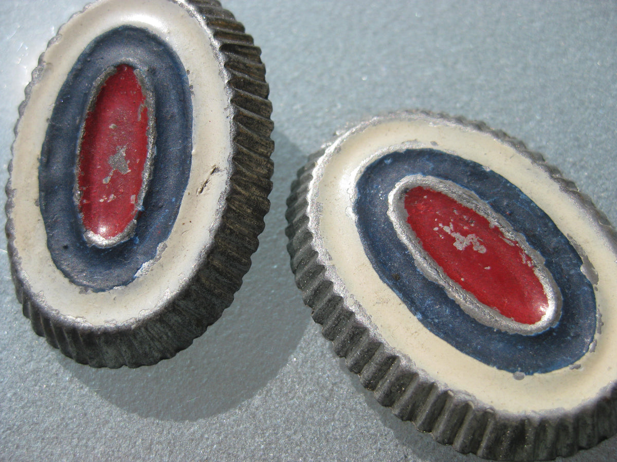 2x Beutestück Kokarde Mützenabzeichen Zarenreich Russland