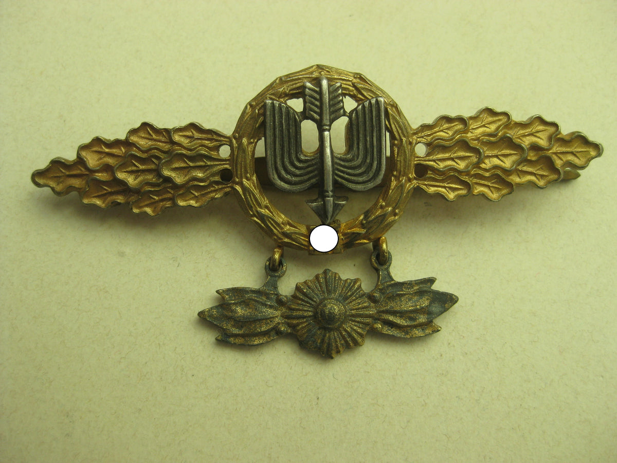 Frontflugspange für ZERSTÖRER / Schlachtflieger in Gold MIT Anhänger !!!! EXTREM SELTEN !!!!