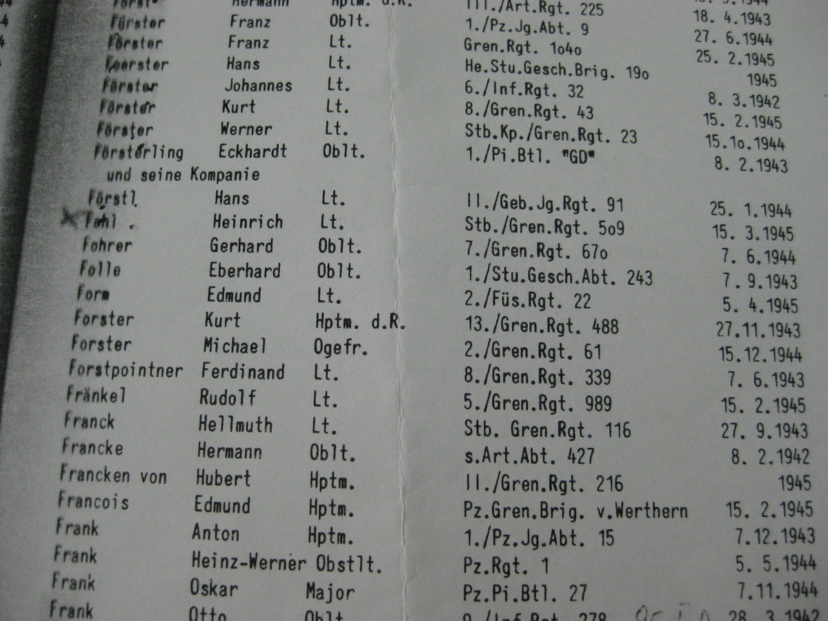 Ehrenblattspange des Heeres Wehrmacht 100% ORIGINAL