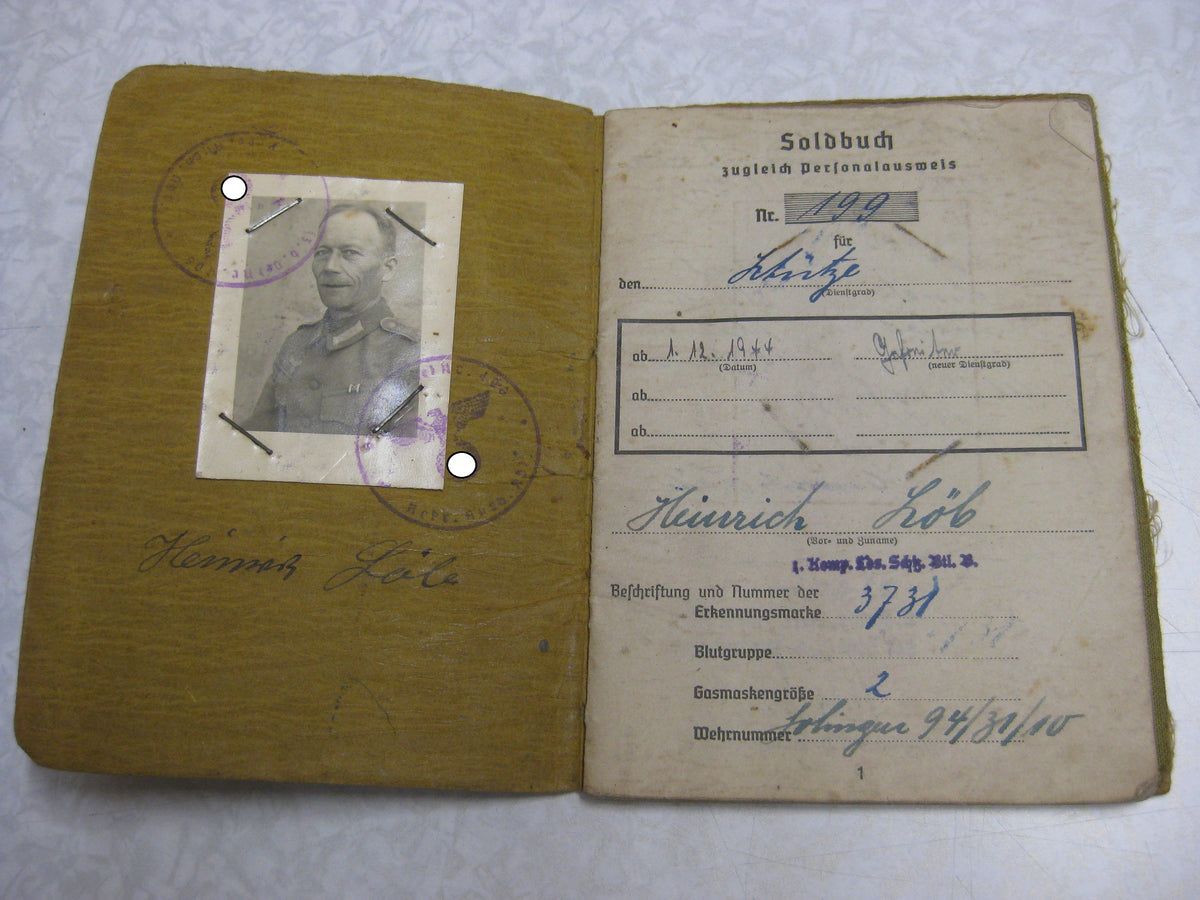 Soldbuch Wehrmacht Heer Landesschützen Bataillon