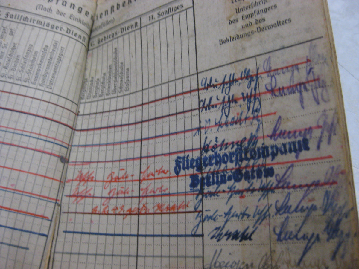 Soldbuch Flugbuch Wehrpaß Wehrmacht Luftwaffe Verwundetenabzeichen in GOLD
