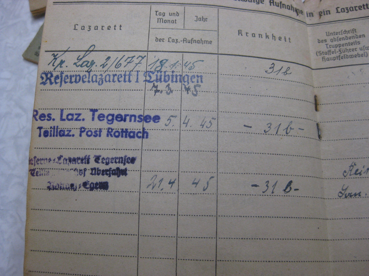 Soldbuch Flugbuch Wehrpaß Wehrmacht Luftwaffe Verwundetenabzeichen in GOLD