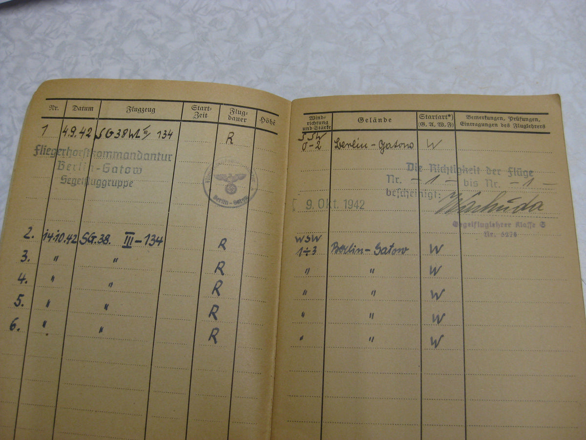 Soldbuch Flugbuch Wehrpaß Wehrmacht Luftwaffe Verwundetenabzeichen in GOLD