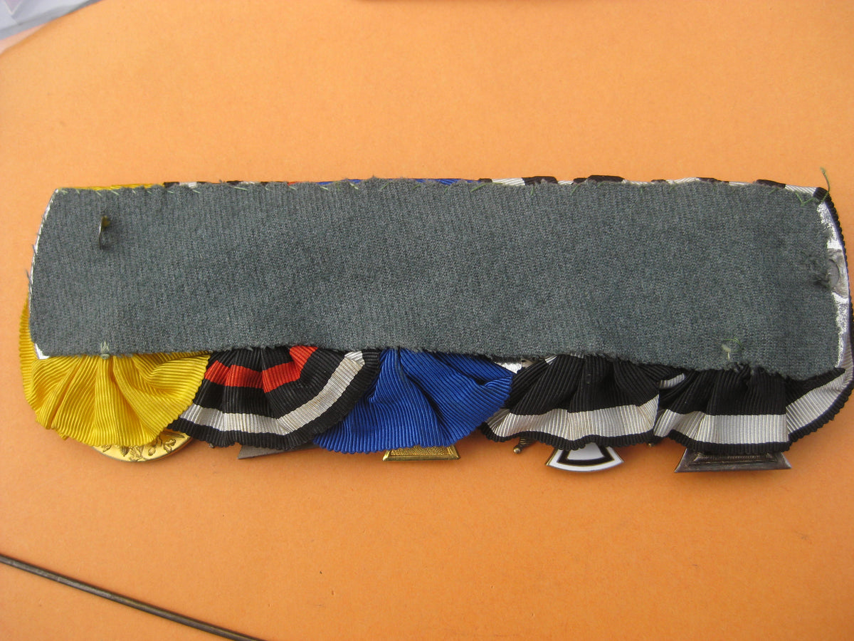 5er Ordensspange Eisernes Kreuz 1914 (EK2/14)  Ritterkreuz Hausorden von Hohenzollern