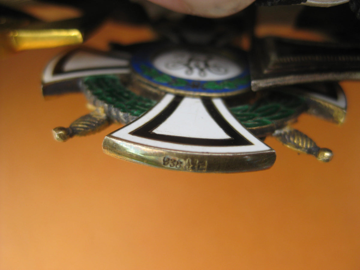 5er Ordensspange Eisernes Kreuz 1914 (EK2/14)  Ritterkreuz Hausorden von Hohenzollern