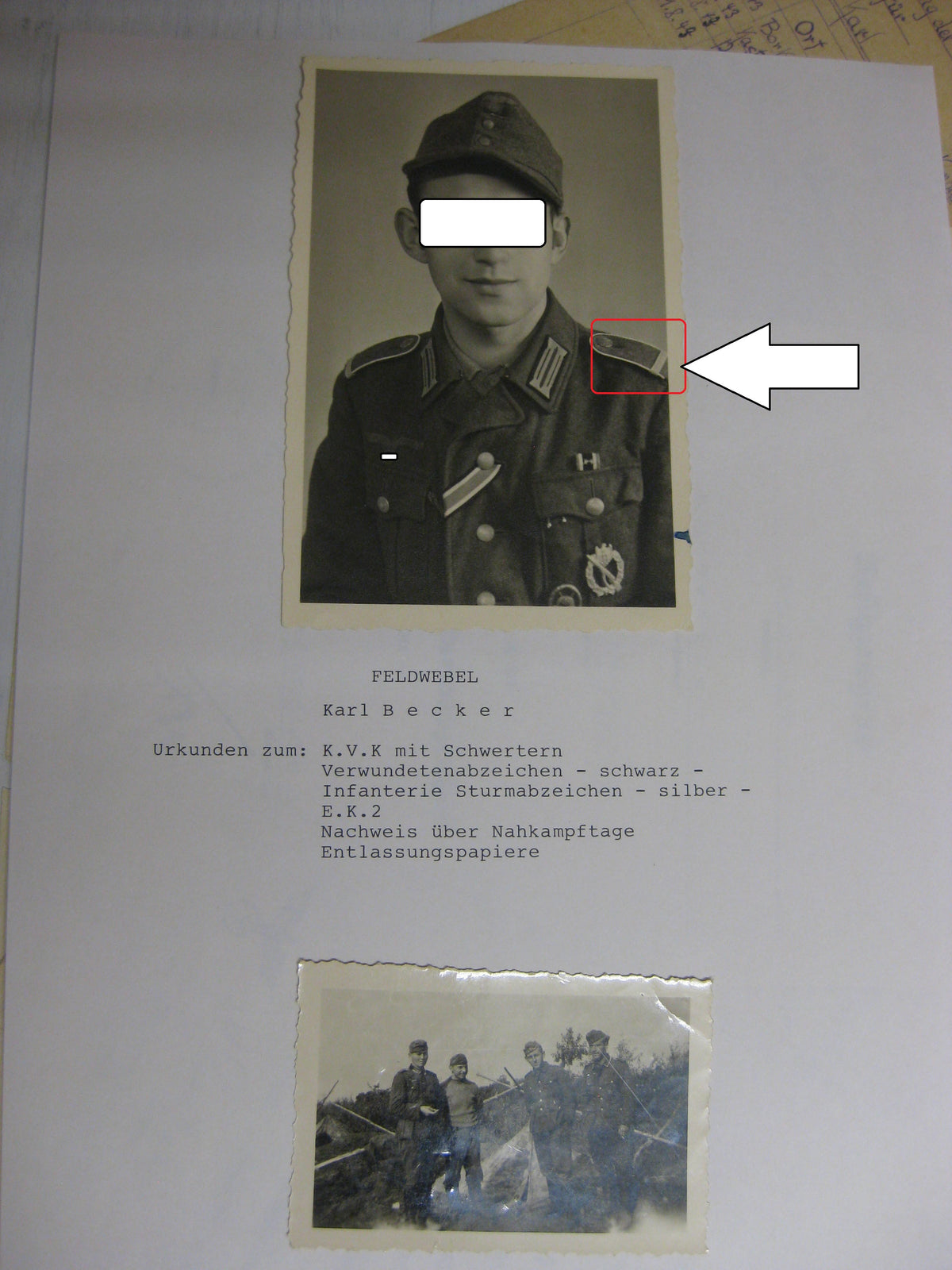 Besitzzeugnis Verleihungsurkunden Eisernes Kreuz Sturmabzeichen Kriegsverdienstkreuz etc etc !! Ostfront