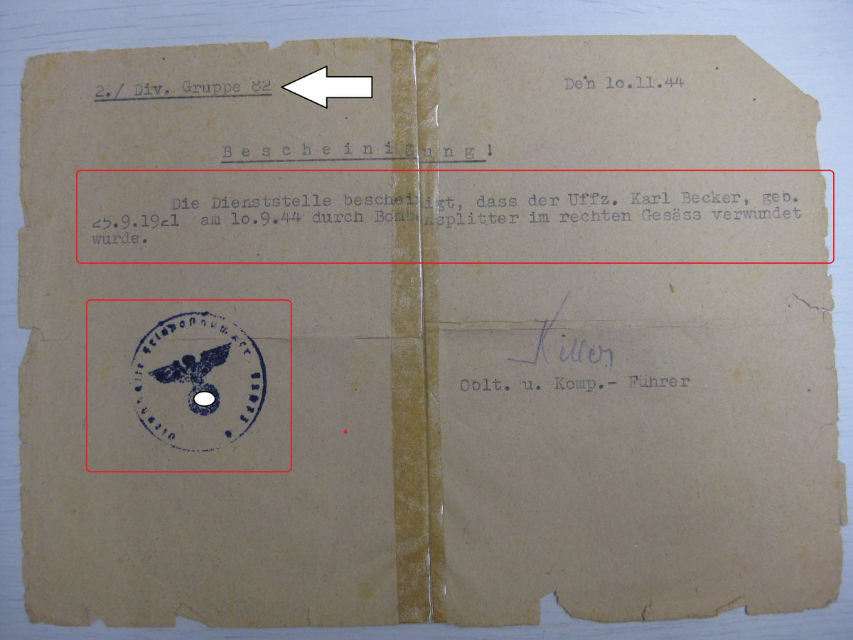 Besitzzeugnis Verleihungsurkunden Eisernes Kreuz Sturmabzeichen Kriegsverdienstkreuz etc etc !! Ostfront