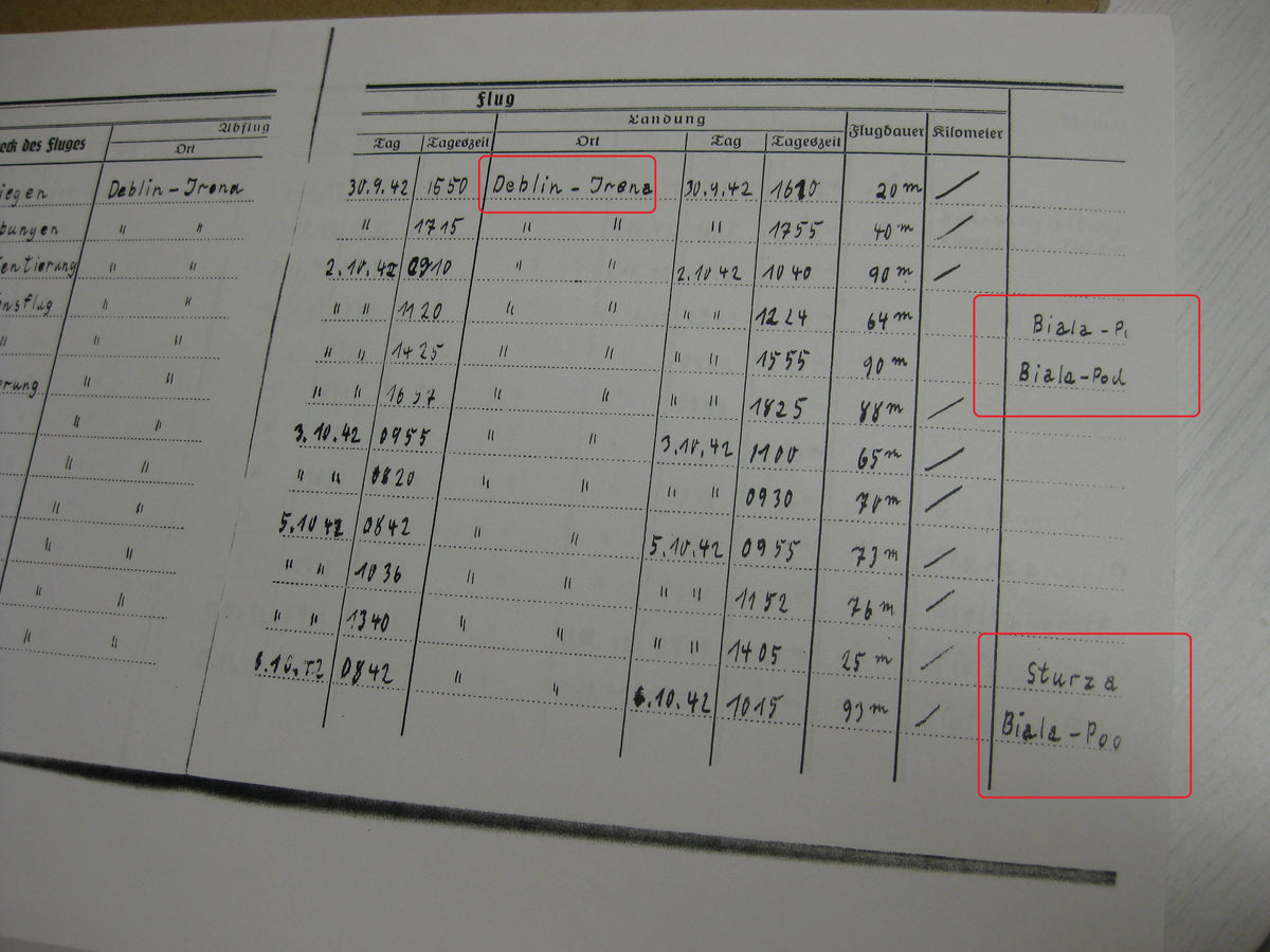 Kopie Flugbuch Luftwaffe Träger goldene Frontflugspange 974 Flüge mit 163 (!!) eingetragenen Feindflügen