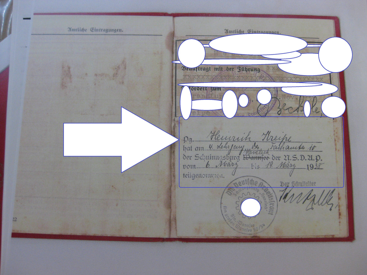 Kopie vom Parteibuch eines  Blutordenträger Hessen Uniformfoto