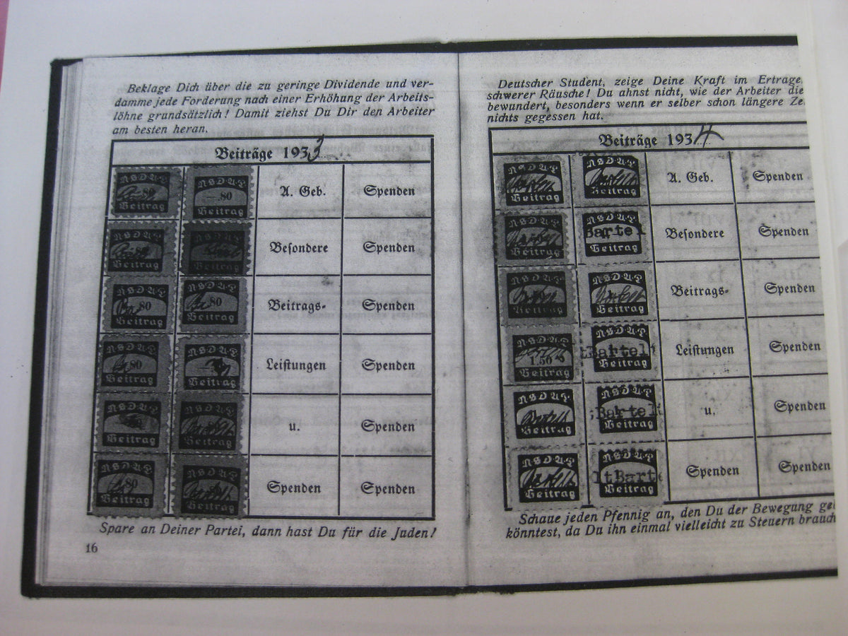 Kopie vom Parteibuch eines  Blutordenträger Hessen Uniformfoto