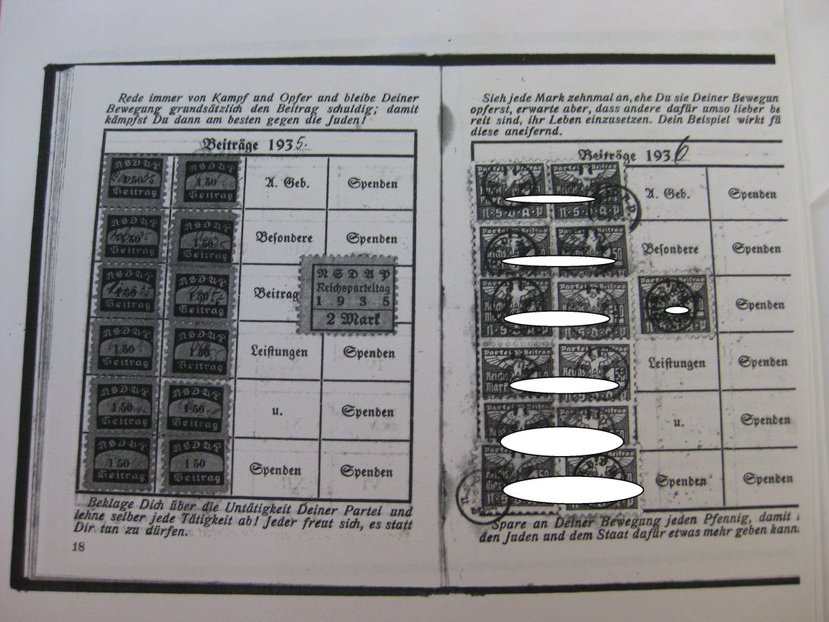Kopie vom Parteibuch eines  Blutordenträger Hessen Uniformfoto