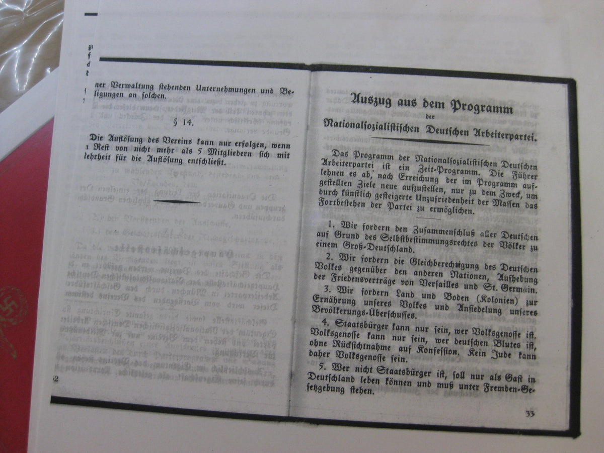 Kopie vom Parteibuch eines  Blutordenträger Hessen Uniformfoto