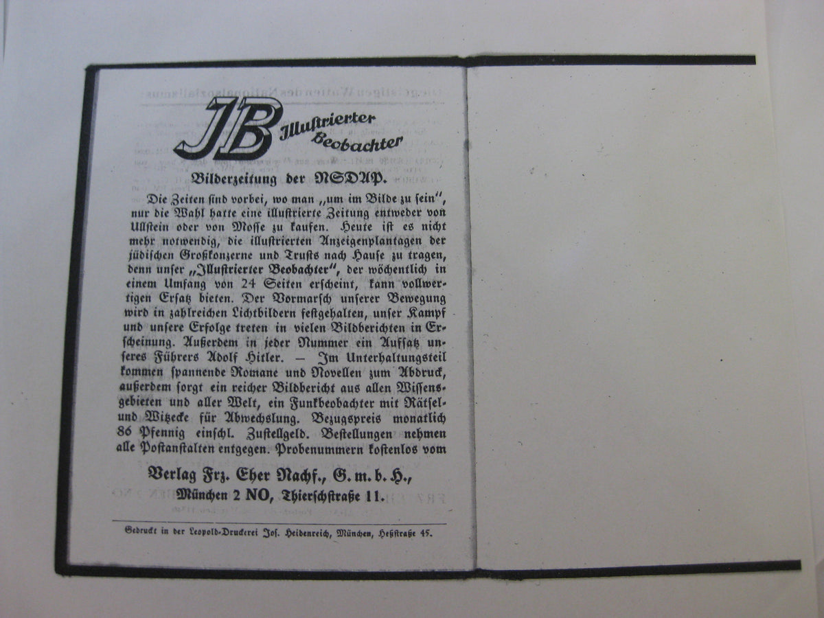 Kopie vom Parteibuch eines  Blutordenträger Hessen Uniformfoto