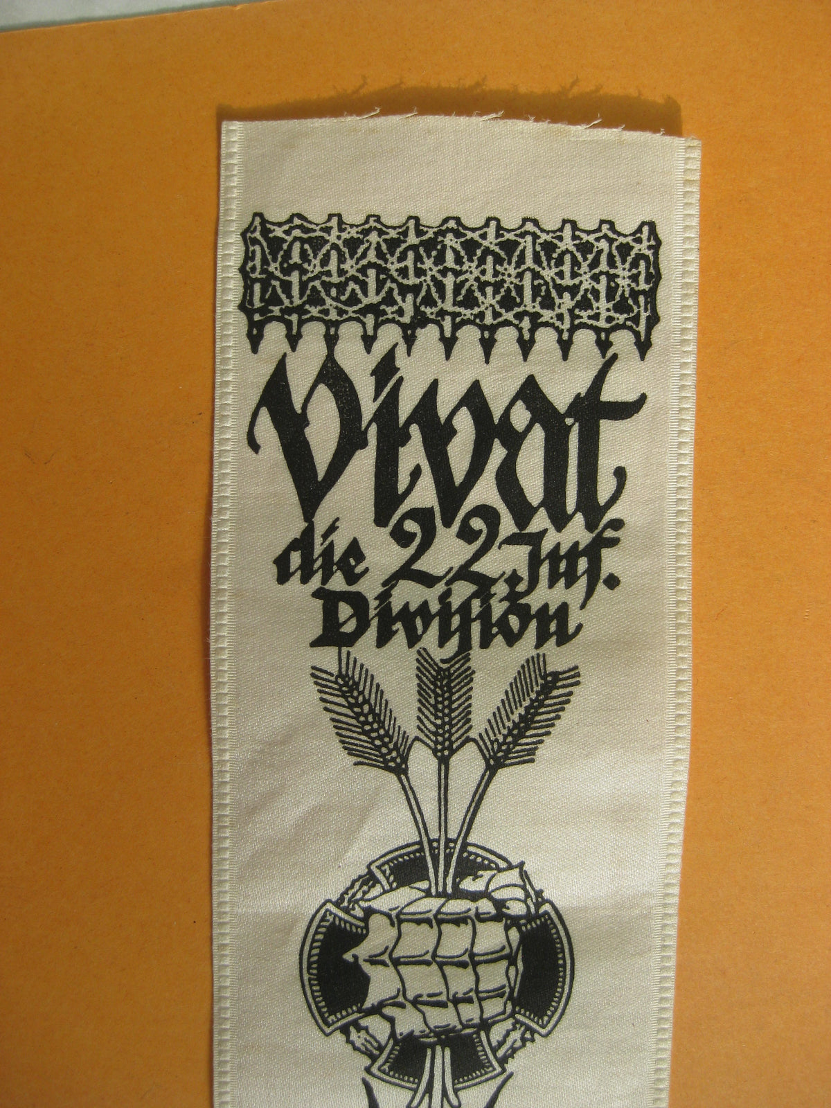 Original Vivatband 22. Infanterie Division 1914 Belgien Westfront Polen Galizien Ostpreußen