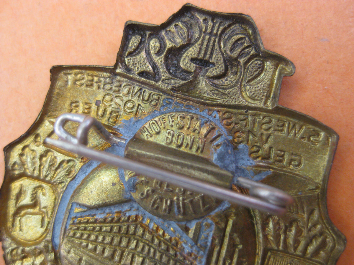 Abzeichen Sängerbundesfest in Gelsenkirchen - Buer 1929 DSB