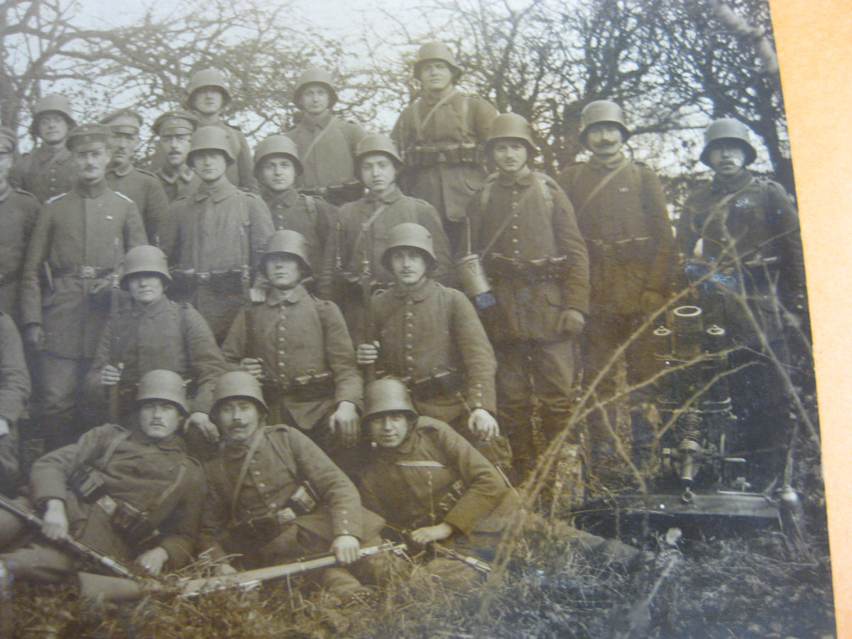 Fotopostkarte Deutsches Reich 1.Weltkrieg Minenwefer Granatwerfer I.R.55