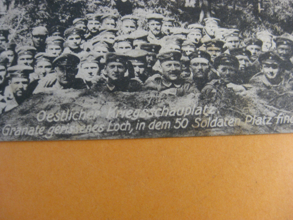 Fotopostkarte Deutsches Reich 1.Weltkrieg K.D. Feldpoststation Nr.175 Grabenkrieg in 1915