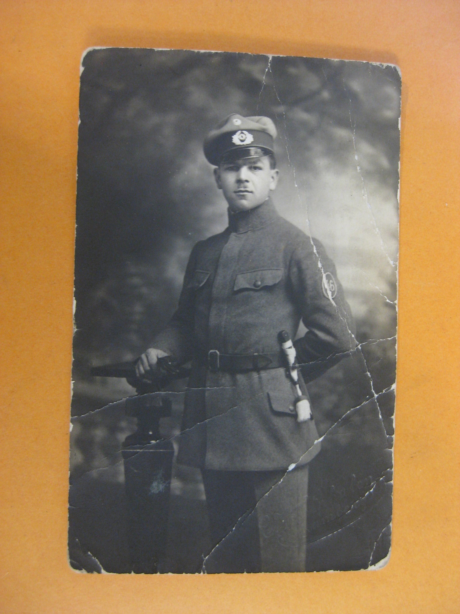 Fotopostkarte Deutsches Reich 1.Weltkrieg Grabendolch Bayern