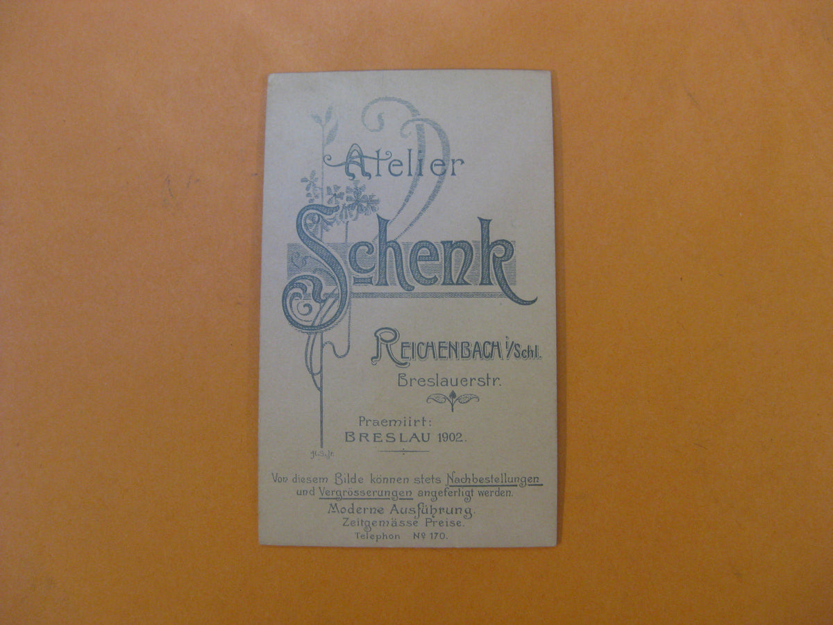 Kabinettfoto Deutsches Reich Preußen Reichenbach in Schlesien / Eulengebirge