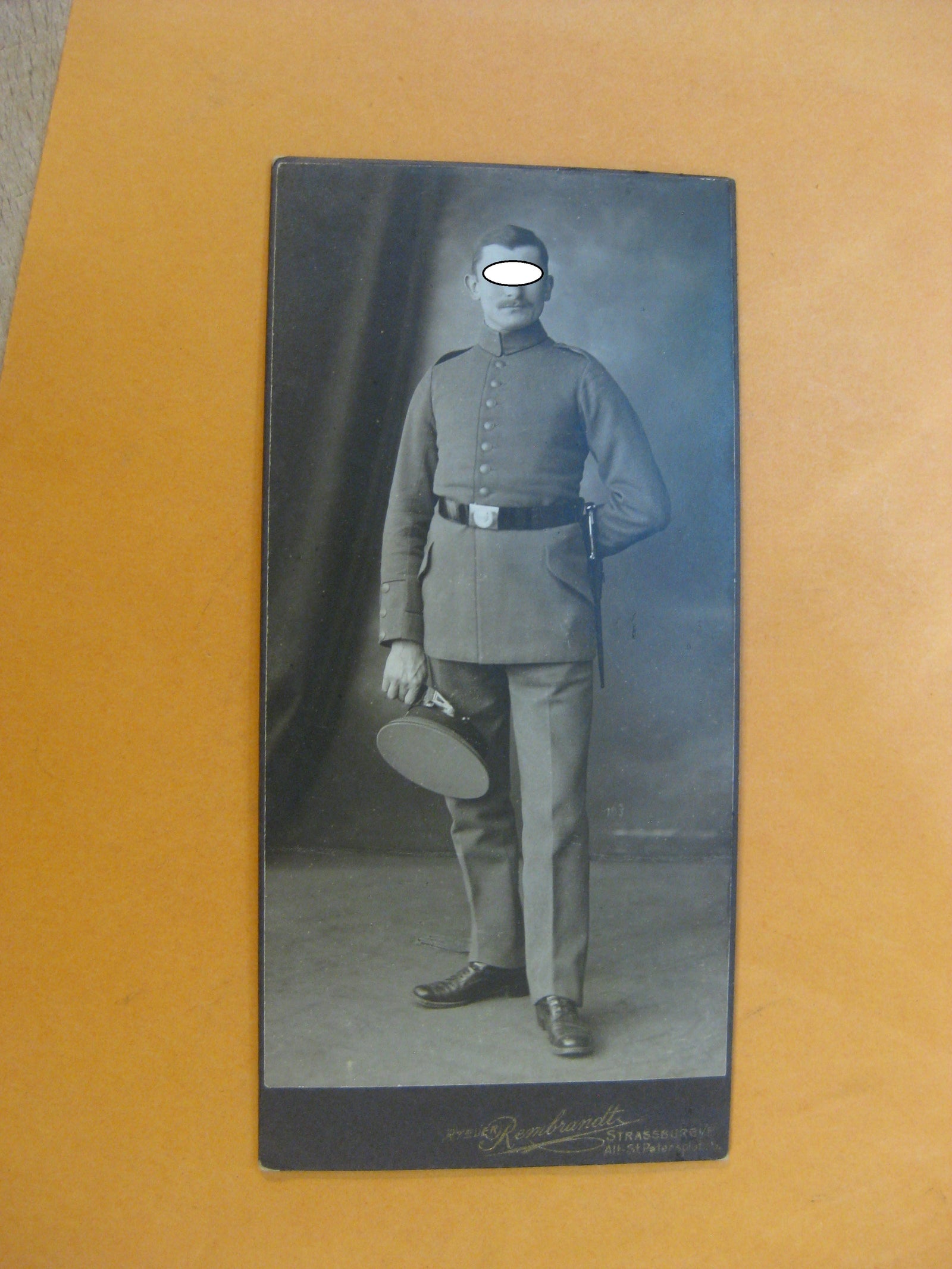 Kabinettfoto Deutsches Reich 1.Weltkrieg Straßburg im Elsaß