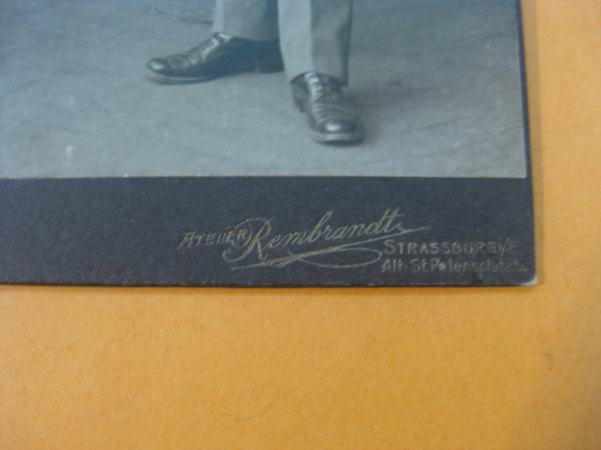 Kabinettfoto Deutsches Reich 1.Weltkrieg Straßburg im Elsaß