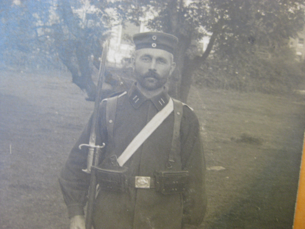 Fotopostkarte Deutsches Reich 1.Weltkrieg Feldgraue Uniform Landwehr ?