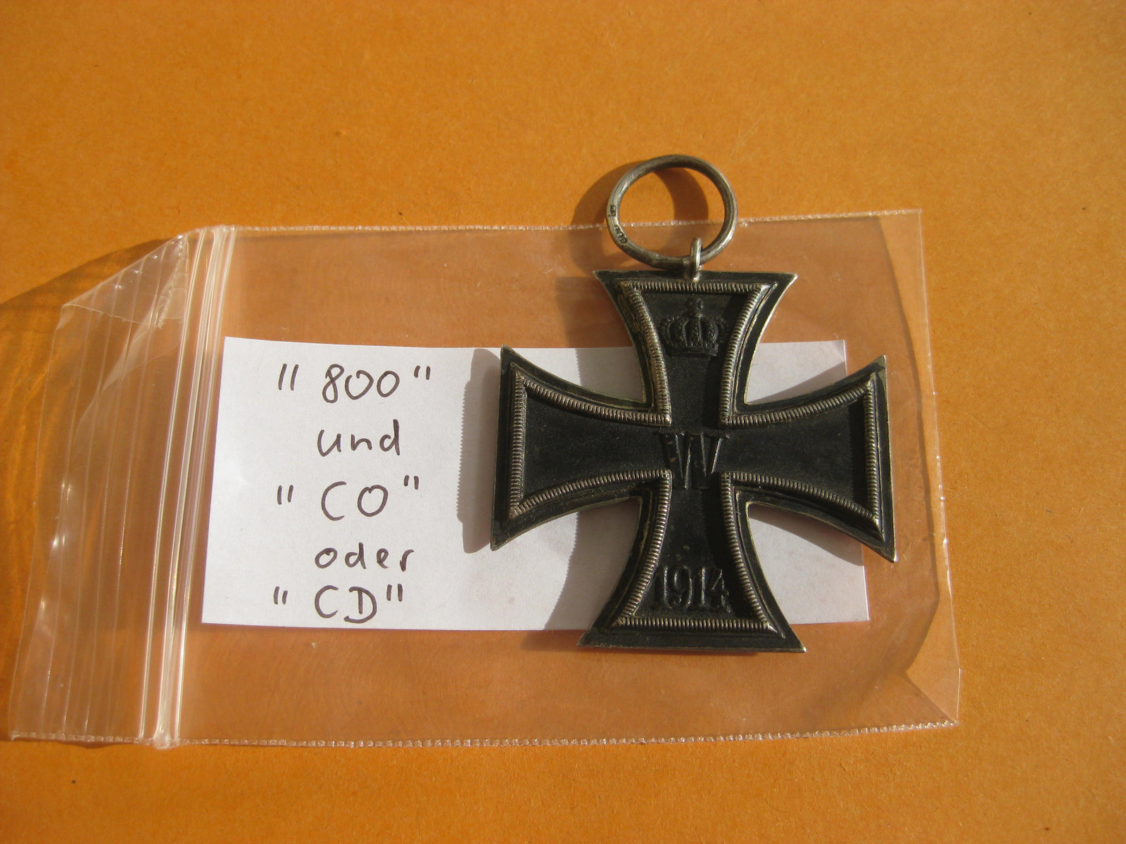 Eisernes Kreuz 2.Klasse 1914 (EK2/14) in 800er SILBER mit 2 Punzen !!