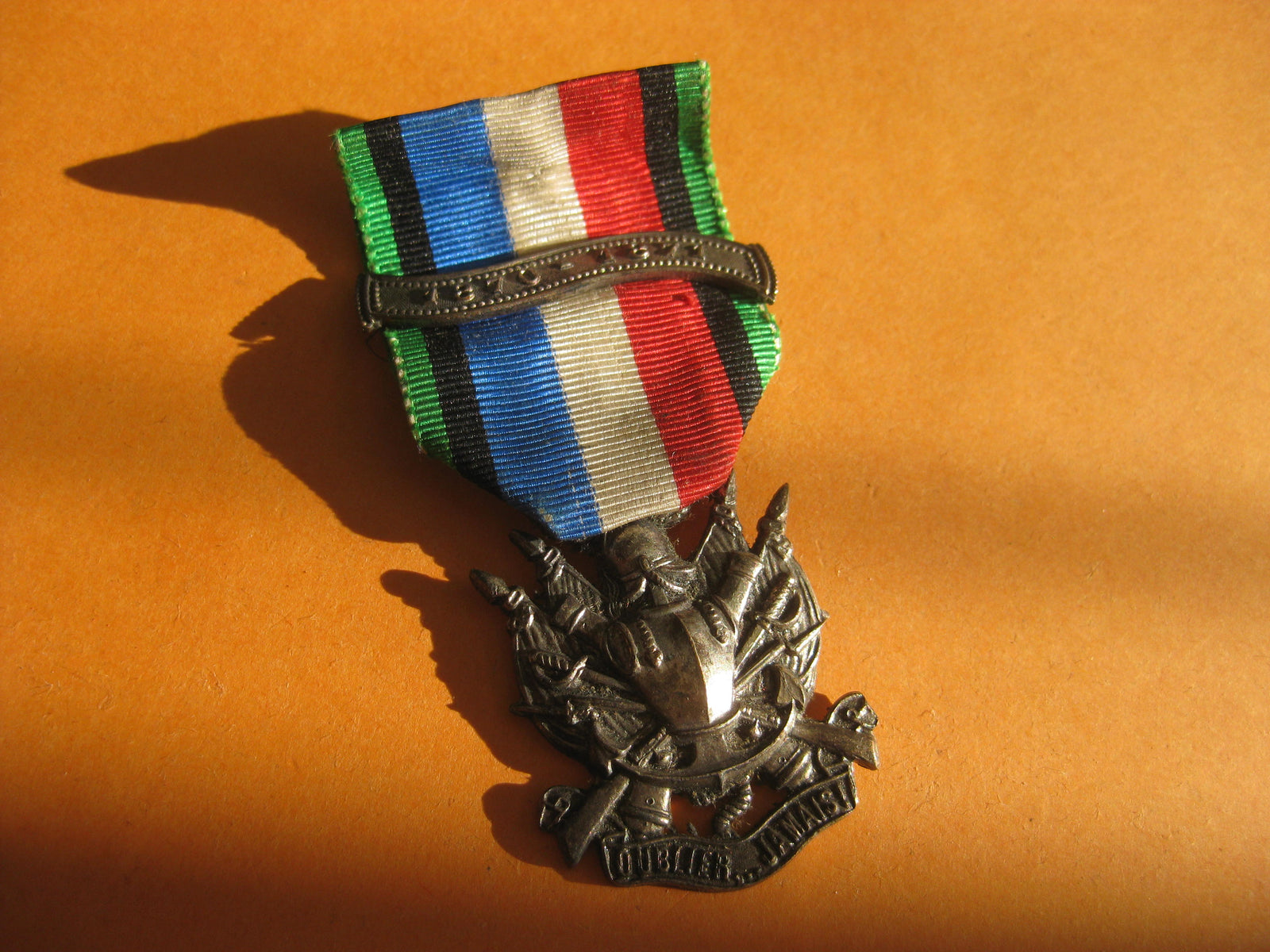 Frankreich Orden Kriegskreuz Orden Bandspange 1870 - 1871 Oublier Jamais