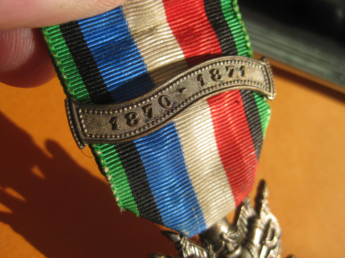 Frankreich Orden Kriegskreuz Orden Bandspange 1870 - 1871 Oublier Jamais