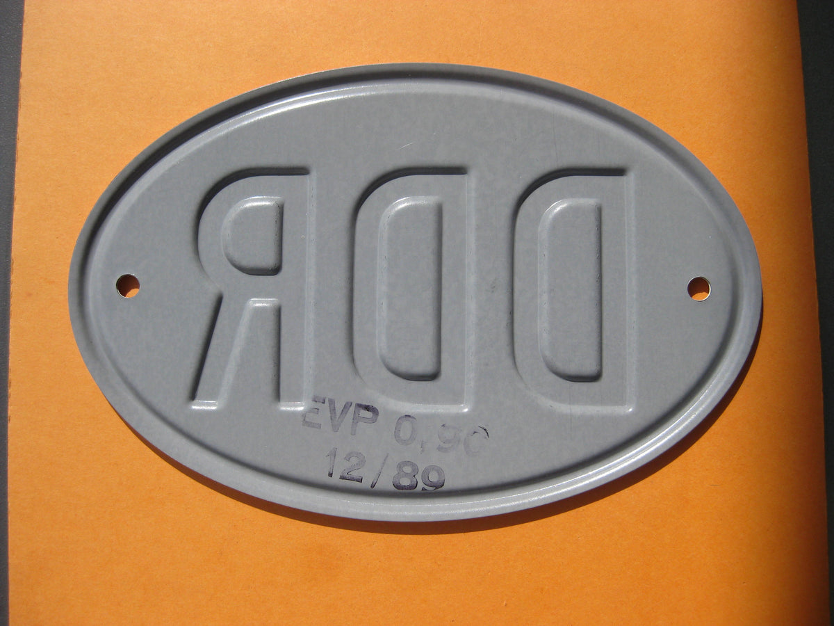 Autokennzeichen DDR Blechschild Mint Condition