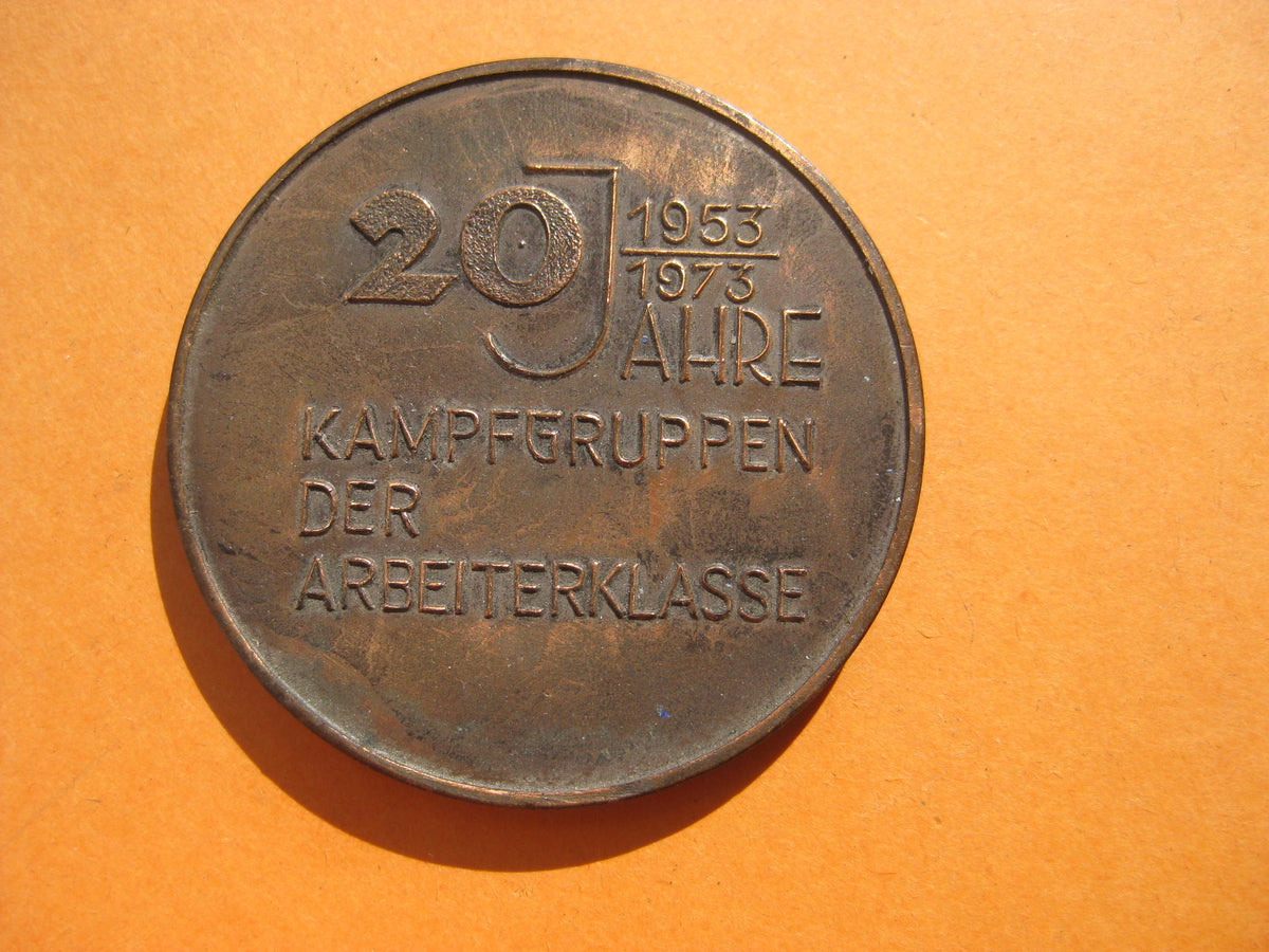 Medaille 20 Jahre Kampfgruppen der Arbeiterklasse 1953 - 1973 DDR NVA