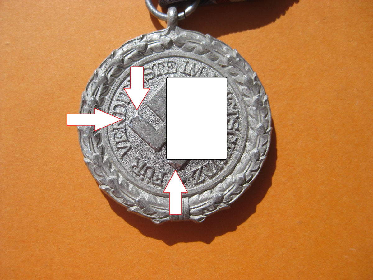 Luftschutz Ehrenzeichen 2.Stufe Medaille von 1938 mit Feldspange