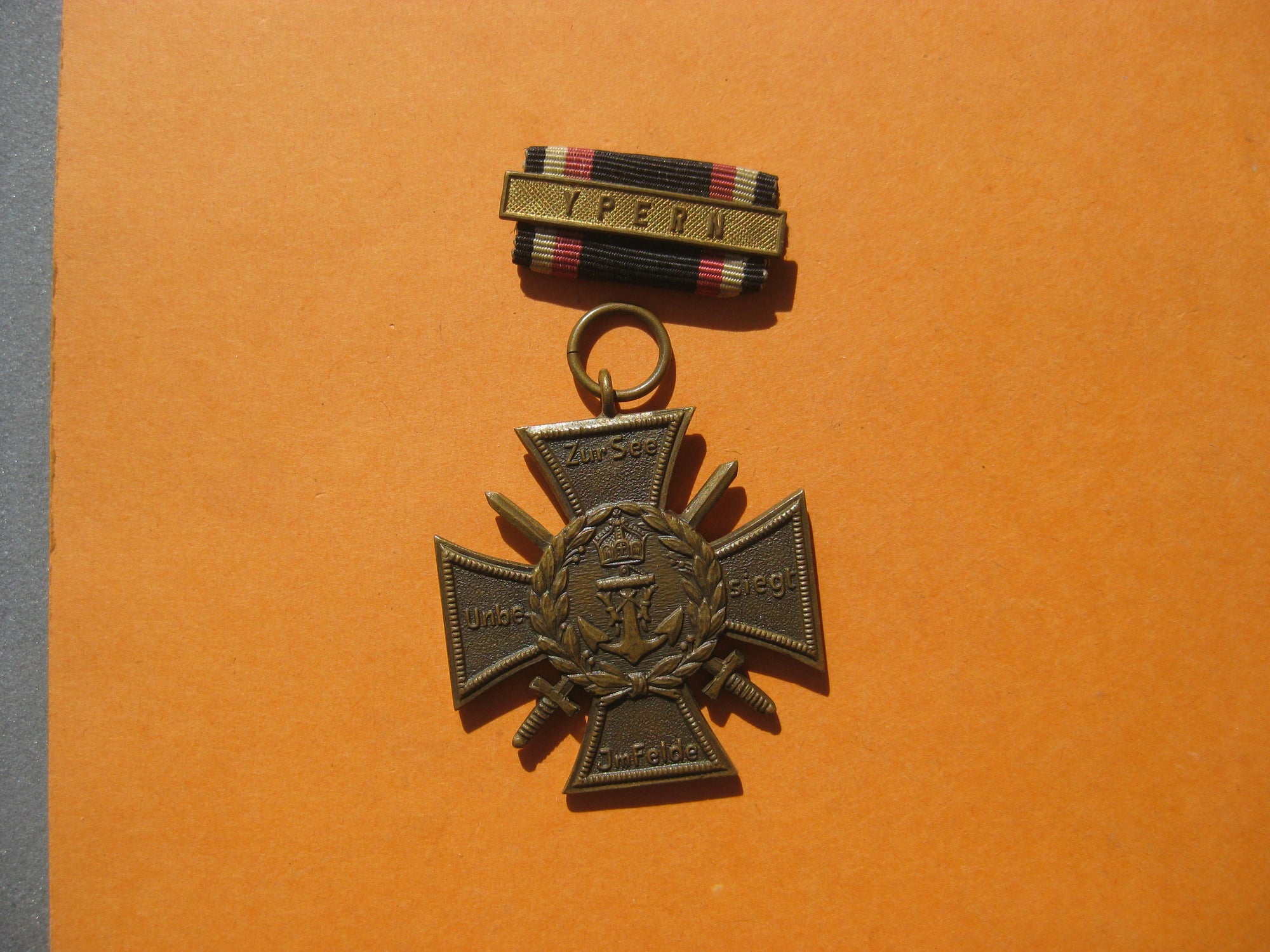Flandernkreuz mit Gefechtsspange 1914 / 1918
