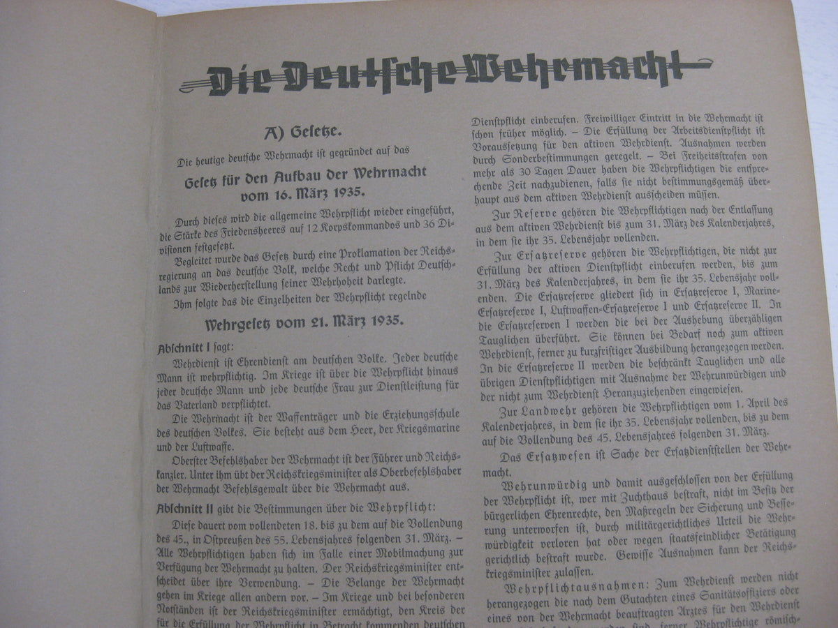 Sammelbilderalbum Die deutsche Wehrmacht