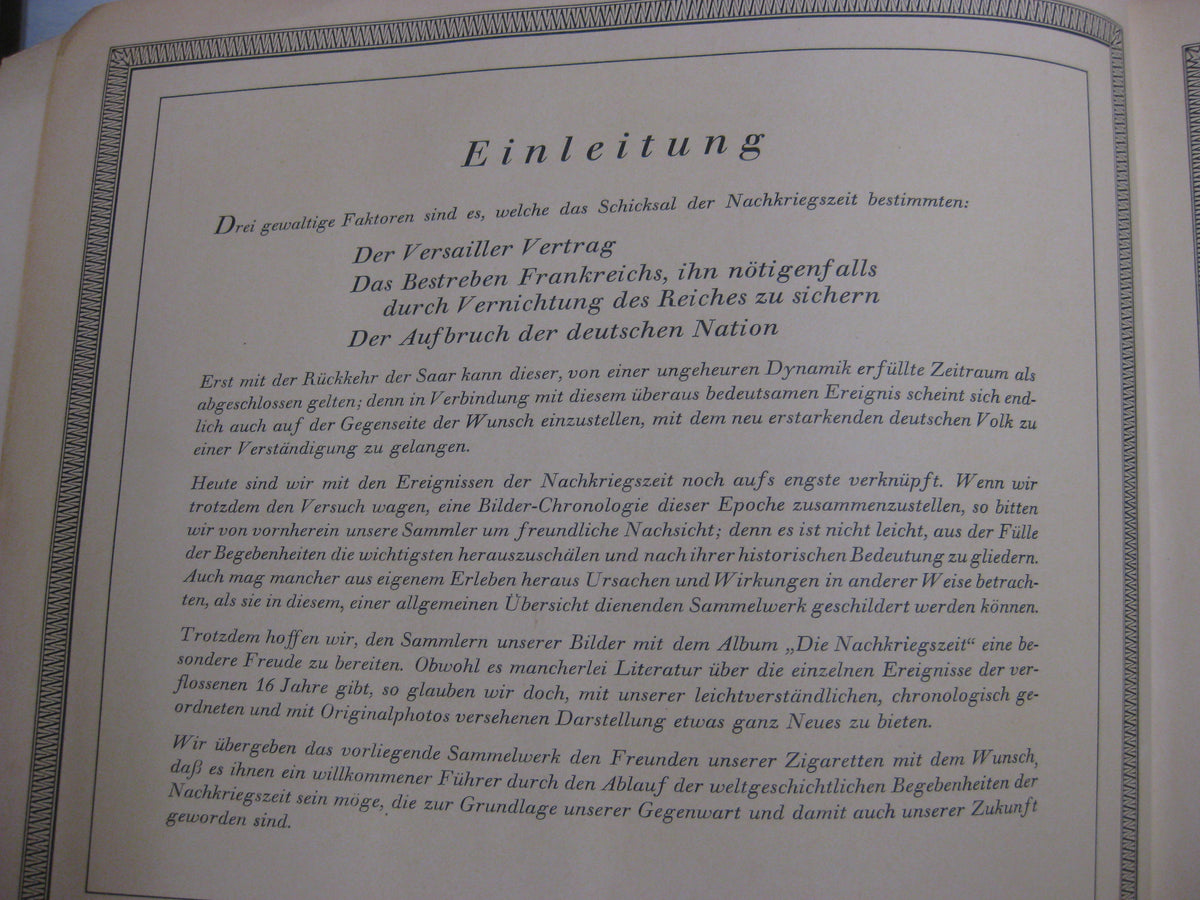 Sammelbilderalbum Die Nachkriegszeit 1918 - 1934