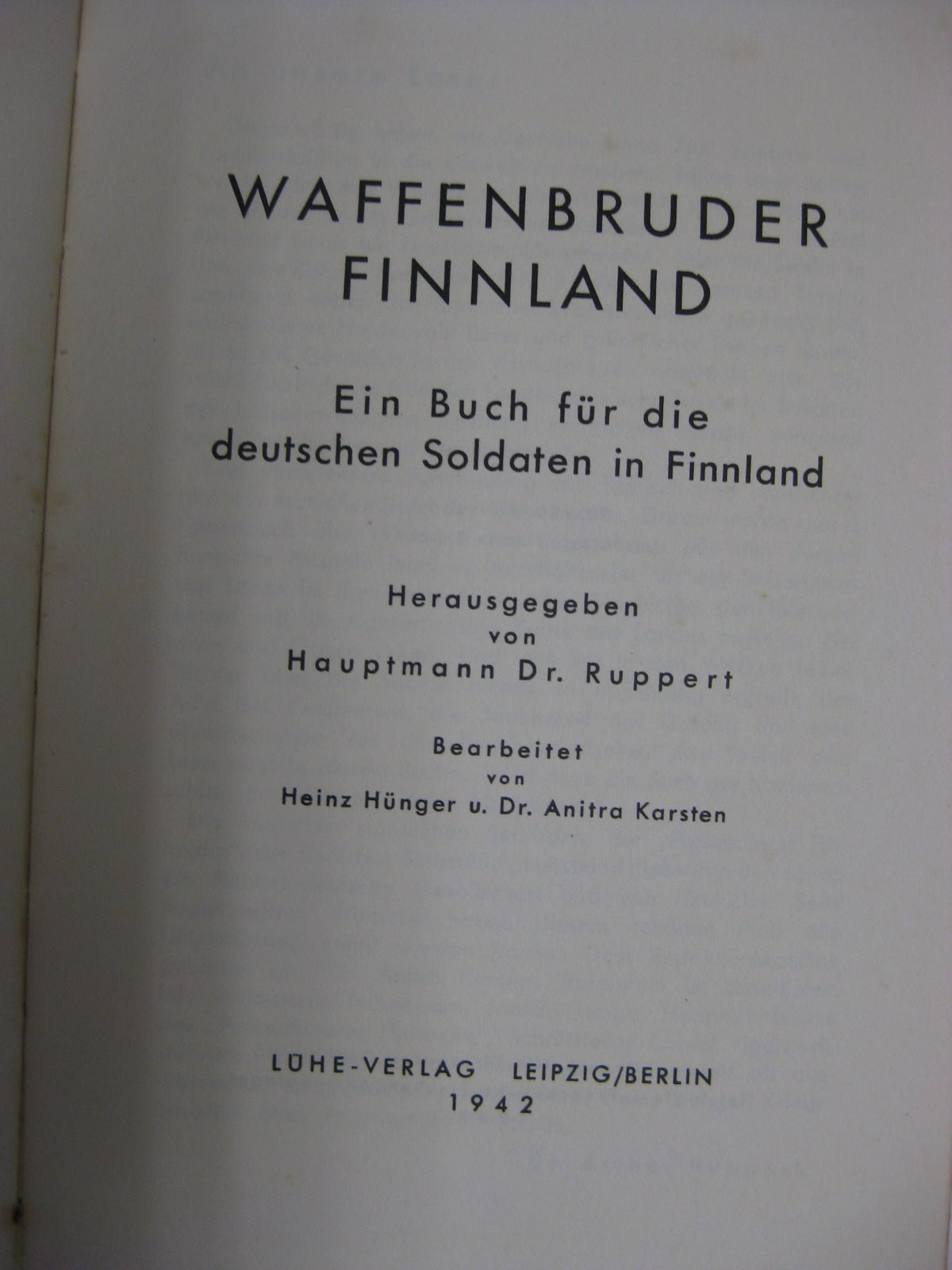 Buch Waffenbruder Finnland