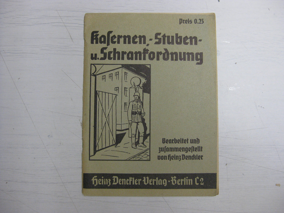 Originalausgabe Heft / Buch Kasernen und Stubenordnung