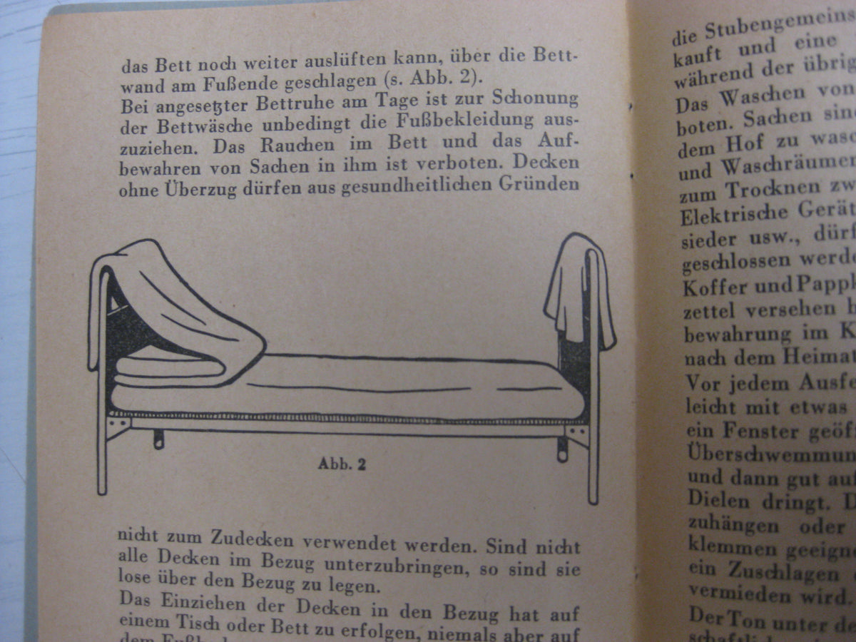 Originalausgabe Heft / Buch Kasernen und Stubenordnung