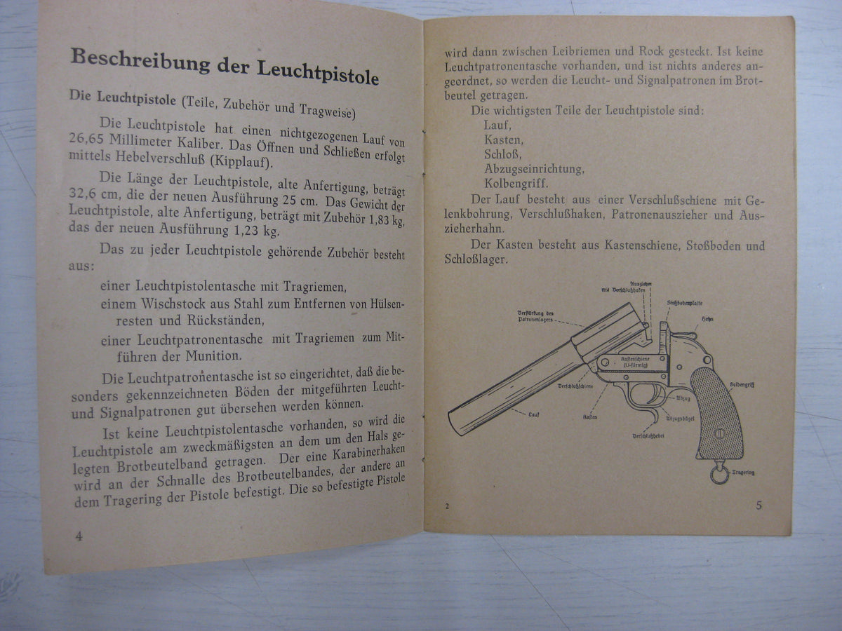 Originalausgabe Heft / Buch Die Leuchtpistole und ihr Gebrauch