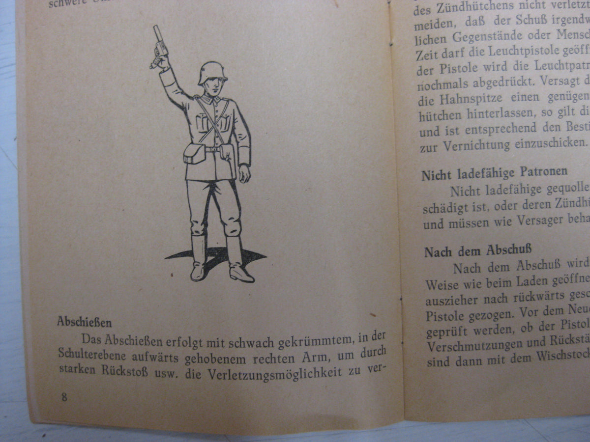 Originalausgabe Heft / Buch Die Leuchtpistole und ihr Gebrauch