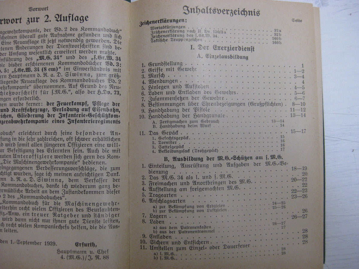 Originalausgabe Heft / Buch Das Kommandobuch September 1939