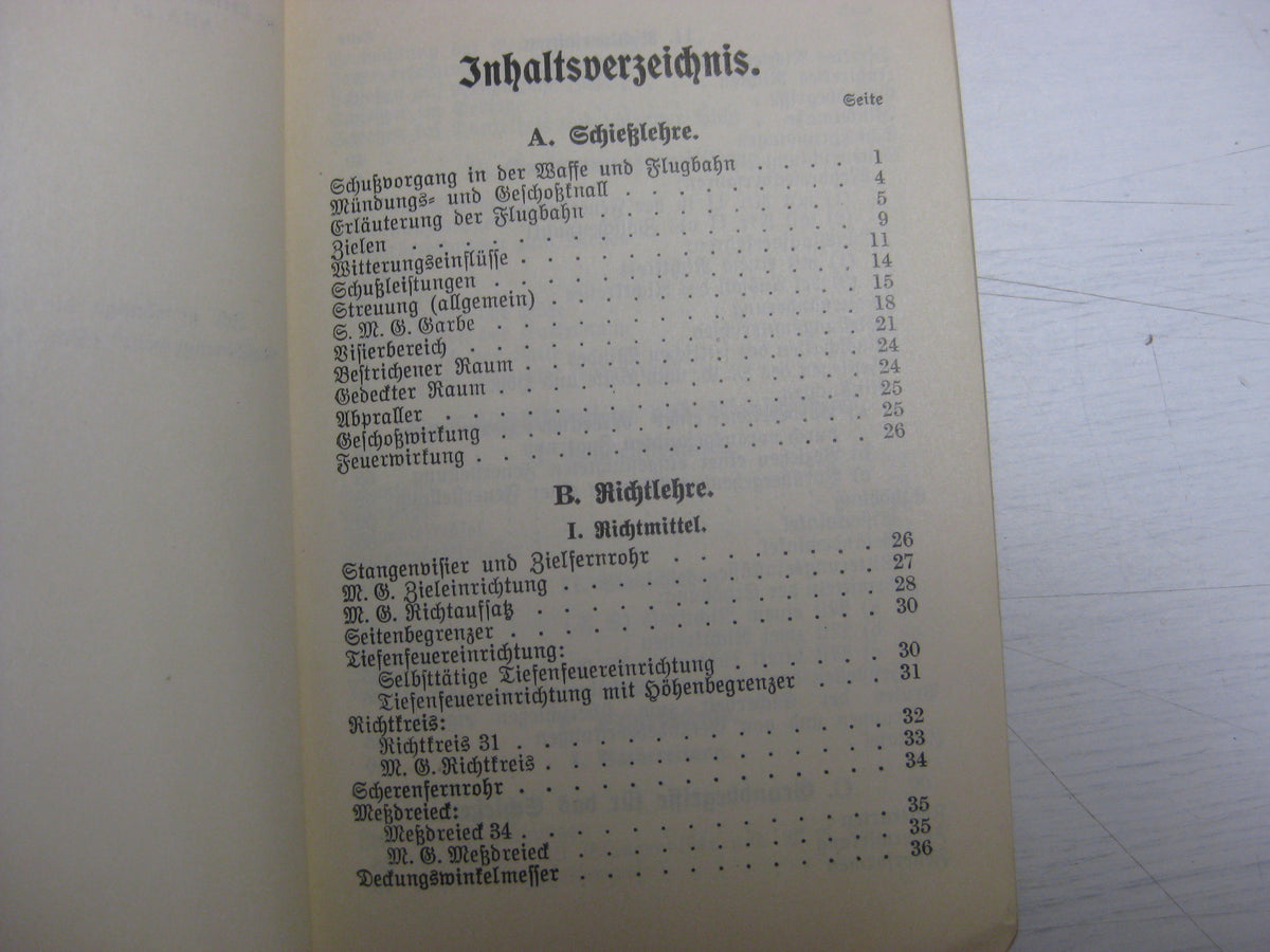 Originalausgabe Heft / Buch Schießvorschrift für das schwere Maschinengewehr